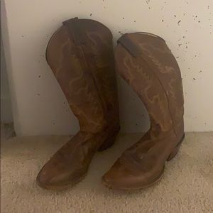 Brown cowboy boots